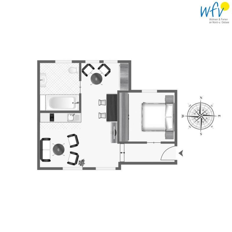 Haus Inselrose Ferienwohnung Wildrose Йюст Экстерьер фото
